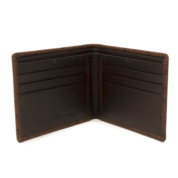 Men's Black Mock Ostrich Leather Wallet, Mens Wallets