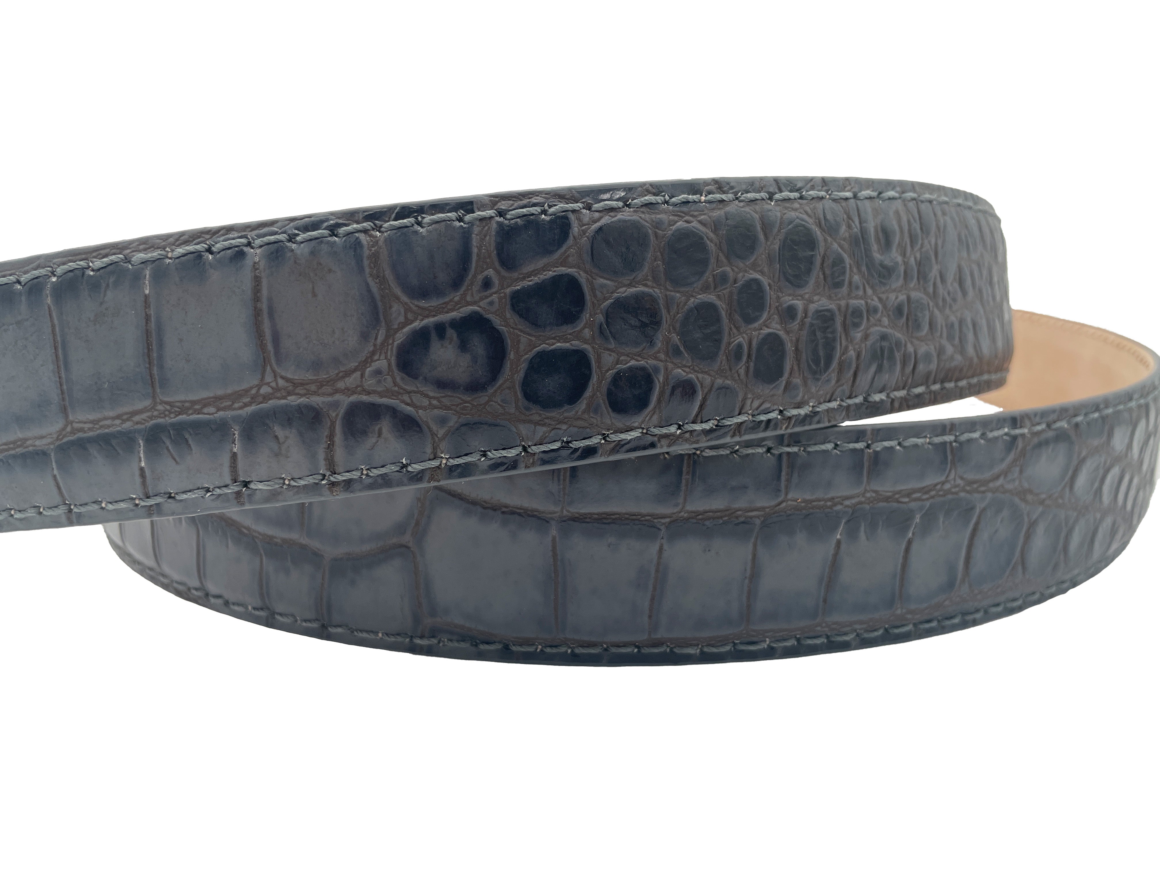 Two-Toned Mock Croc Belt - Grey Fog - 40mm