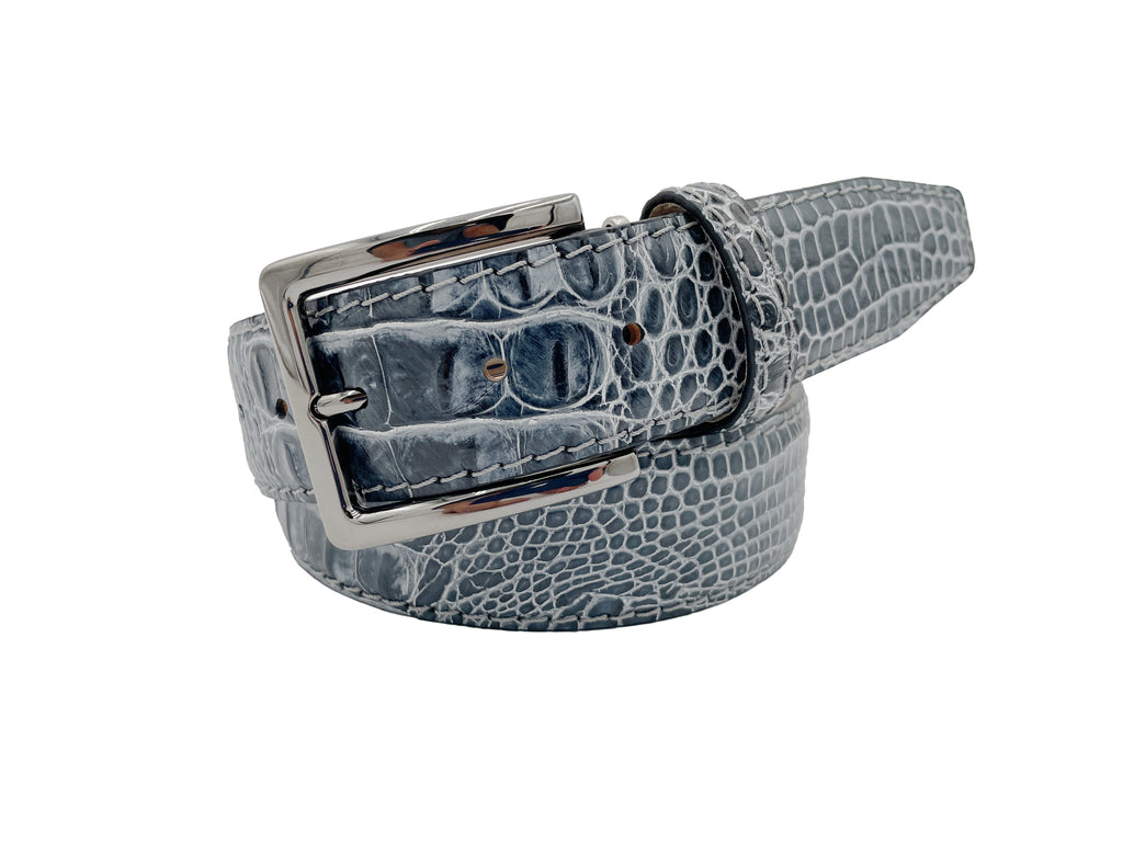 Antique Faux Crocodile Belt - Shadow - 40mm