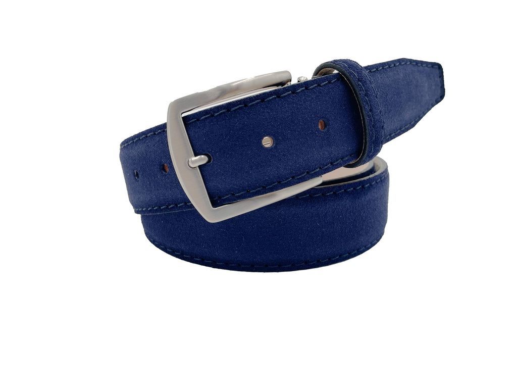 Classic Suede Belt - Navy