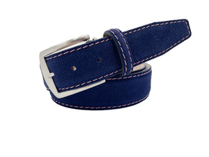 Classic Suede Belt - Navy