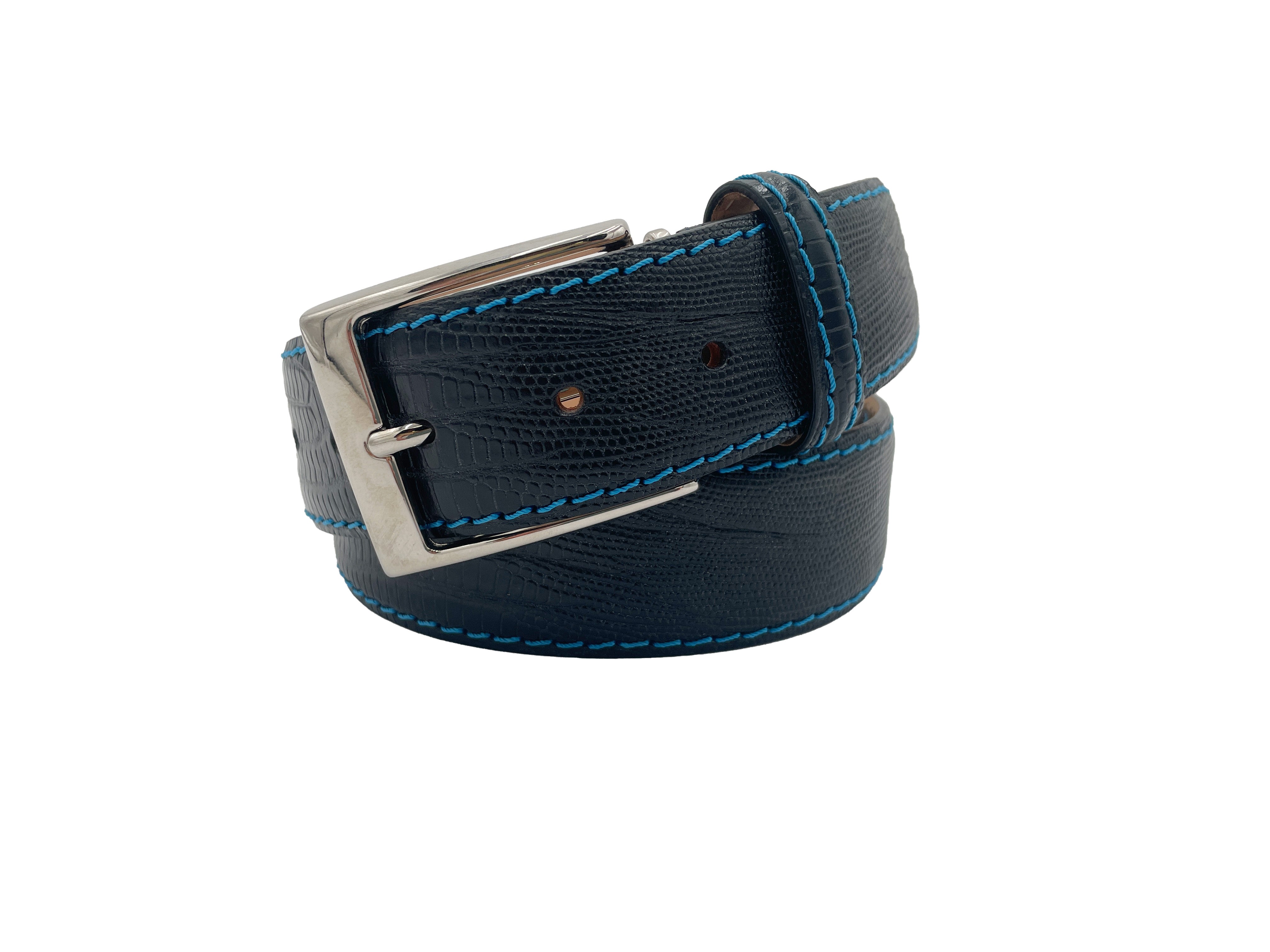 Faux Lizard Belt - Black