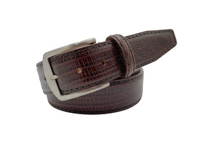 Faux Lizard Belt - Brown