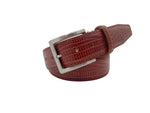 Faux Lizard Belt - Cognac