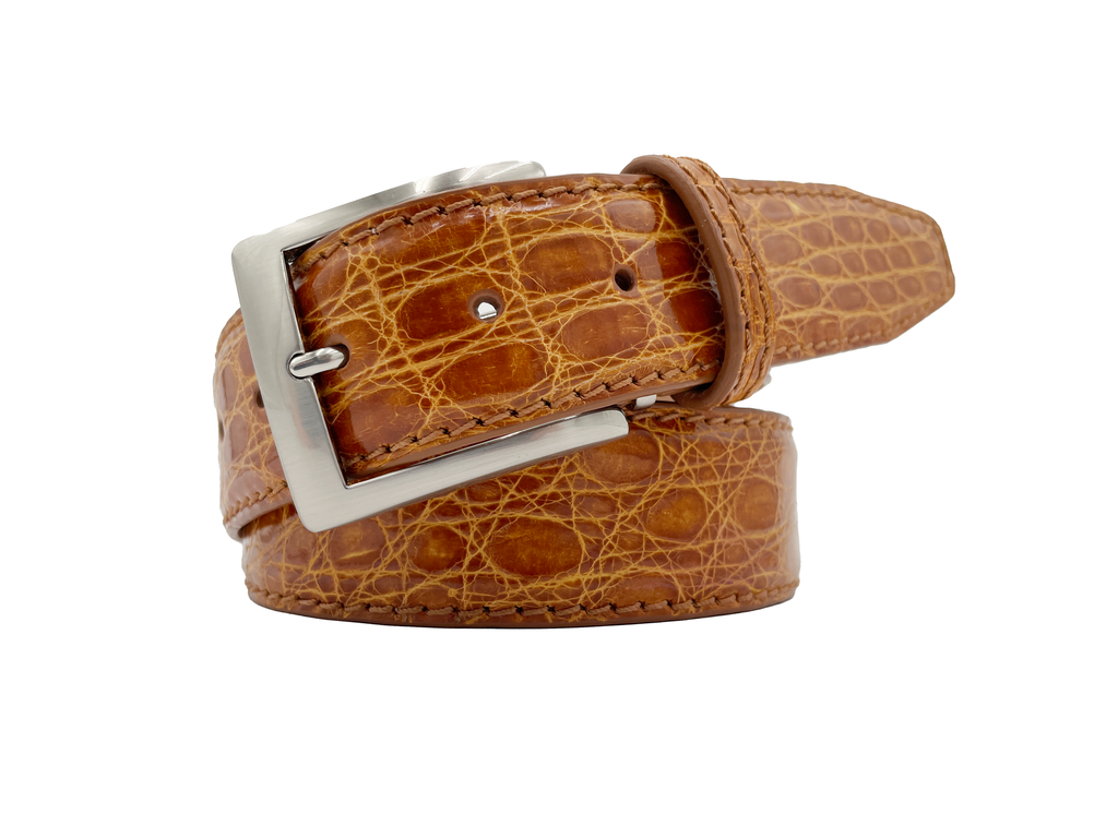 Genuine Caiman Crocodile - Carmel - 40mm