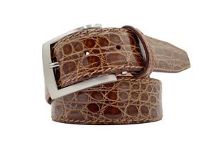 Genuine Caiman Crocodile - Tobacco - 40mm