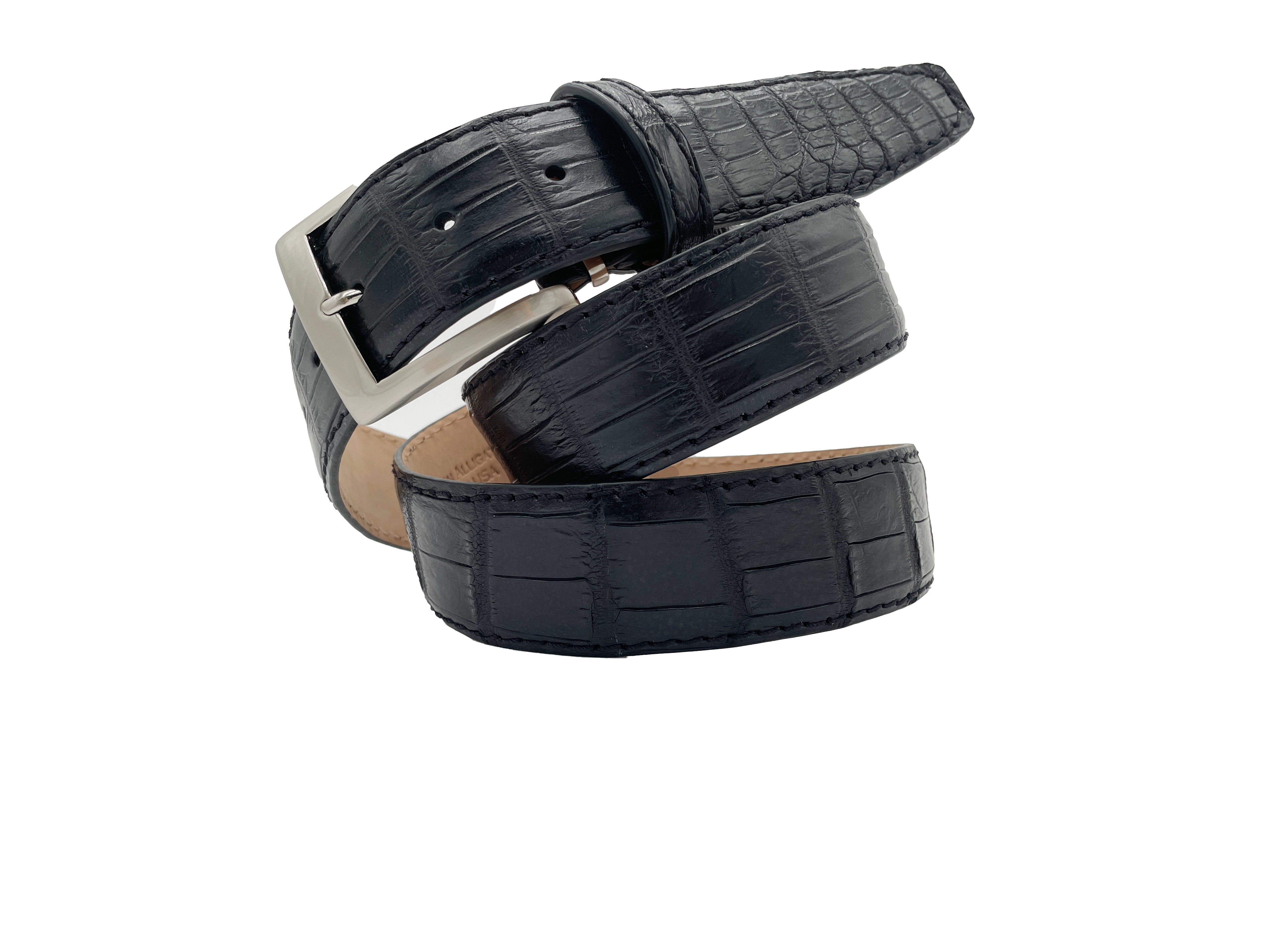 Genuine American Matte Alligator - Black - 40mm