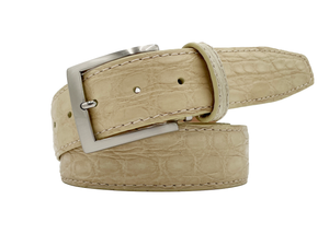 Genuine American Matte Alligator - Bone - 40mm