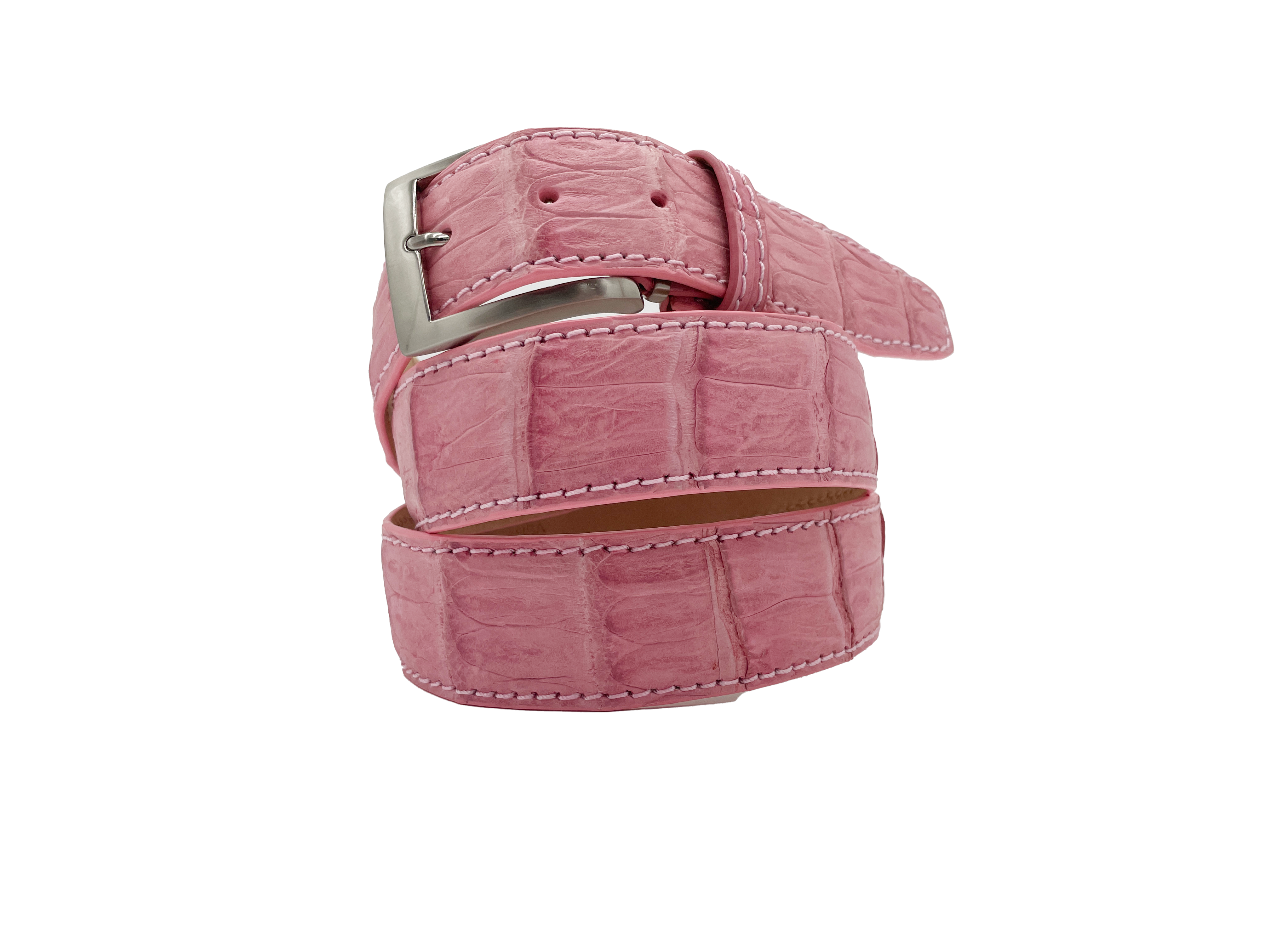 Genuine American Matte Alligator - Pink - 40mm