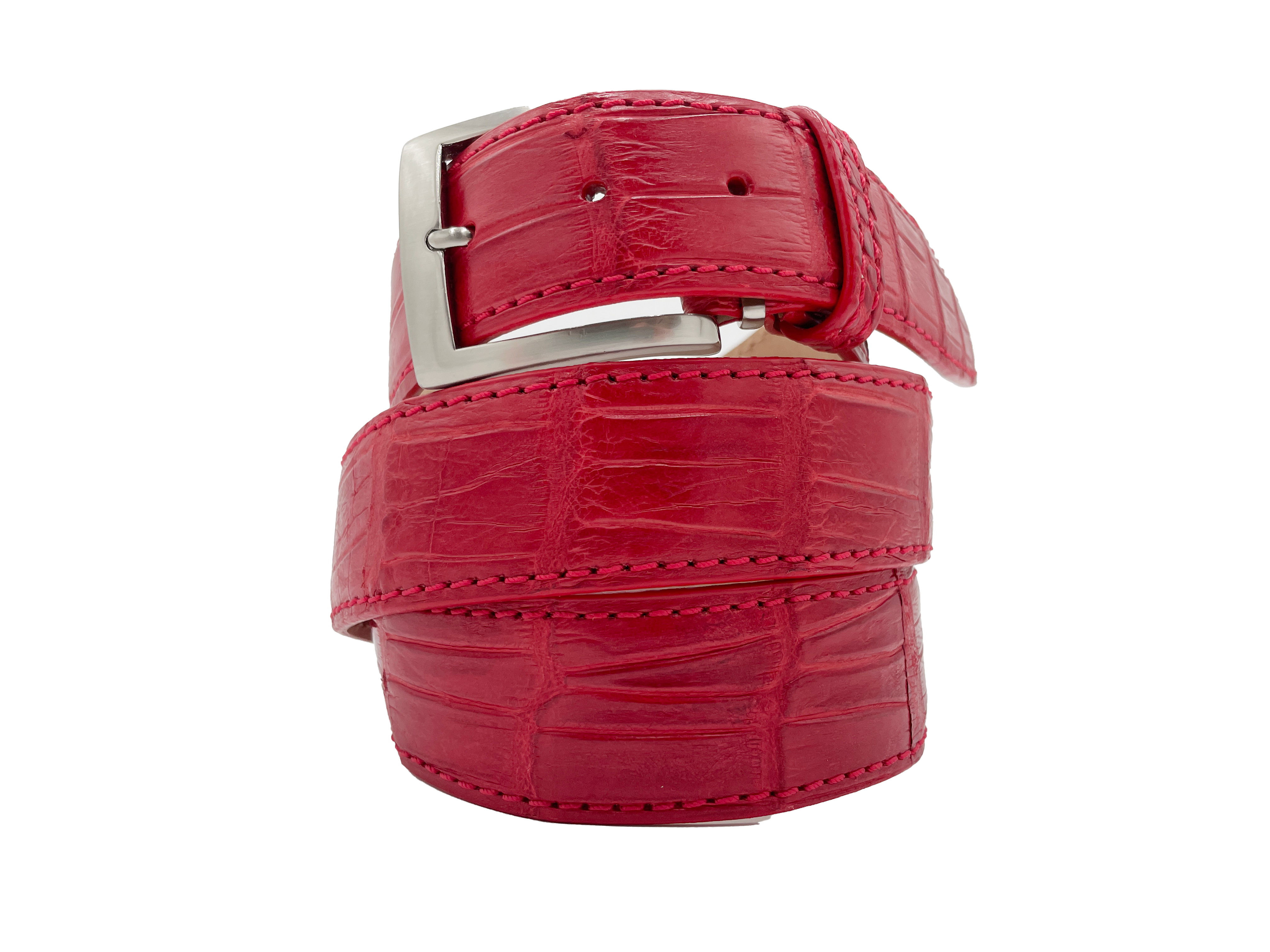 Genuine American Matte Alligator - Red - 40mm