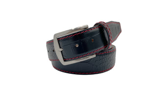 Mock Crocodile Belt - Black