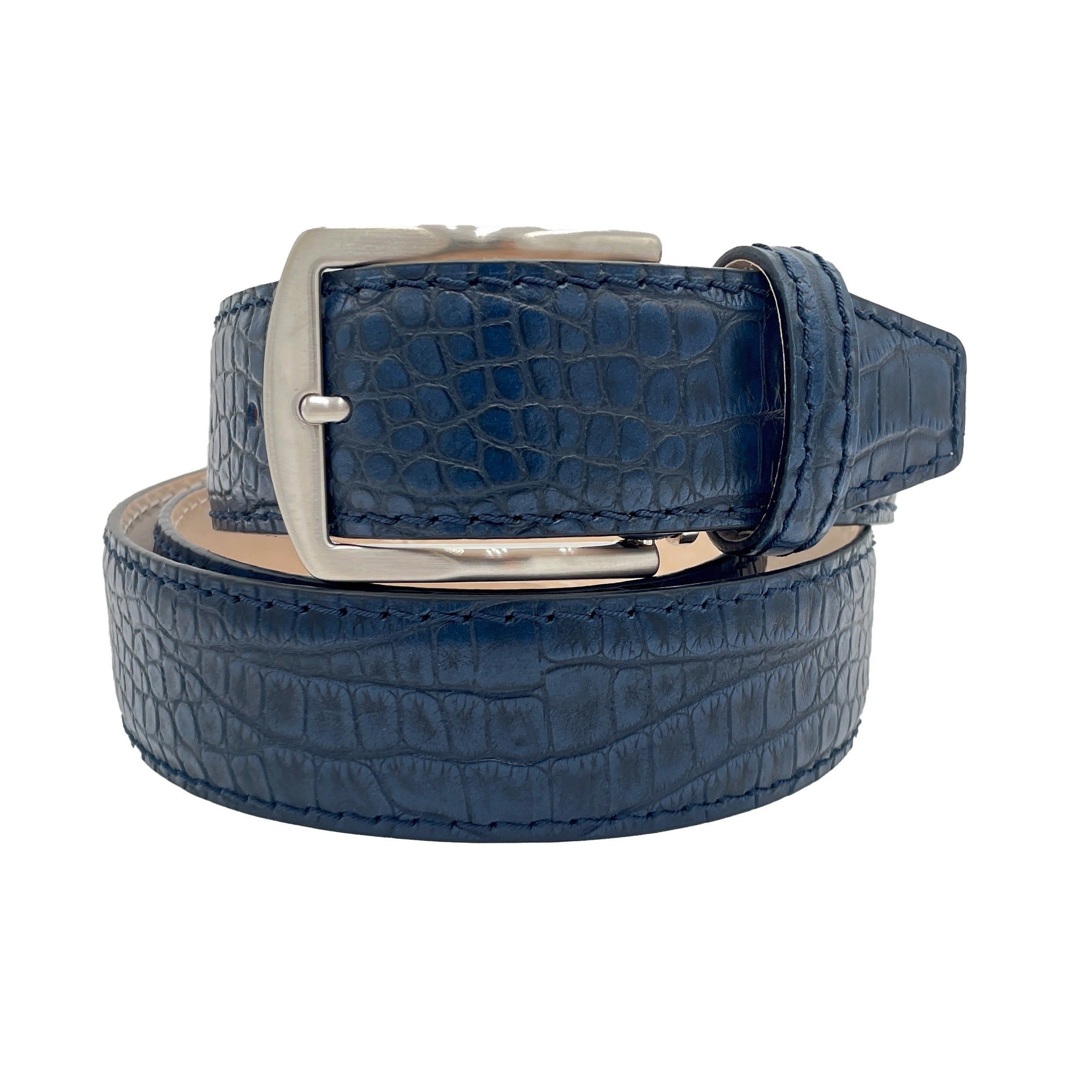 Buy Royal Blue Belt Strap For Buckle - Real Leather 35 Mm