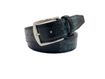 Two-Toned Mock Croc Belt - Blue - 40mm