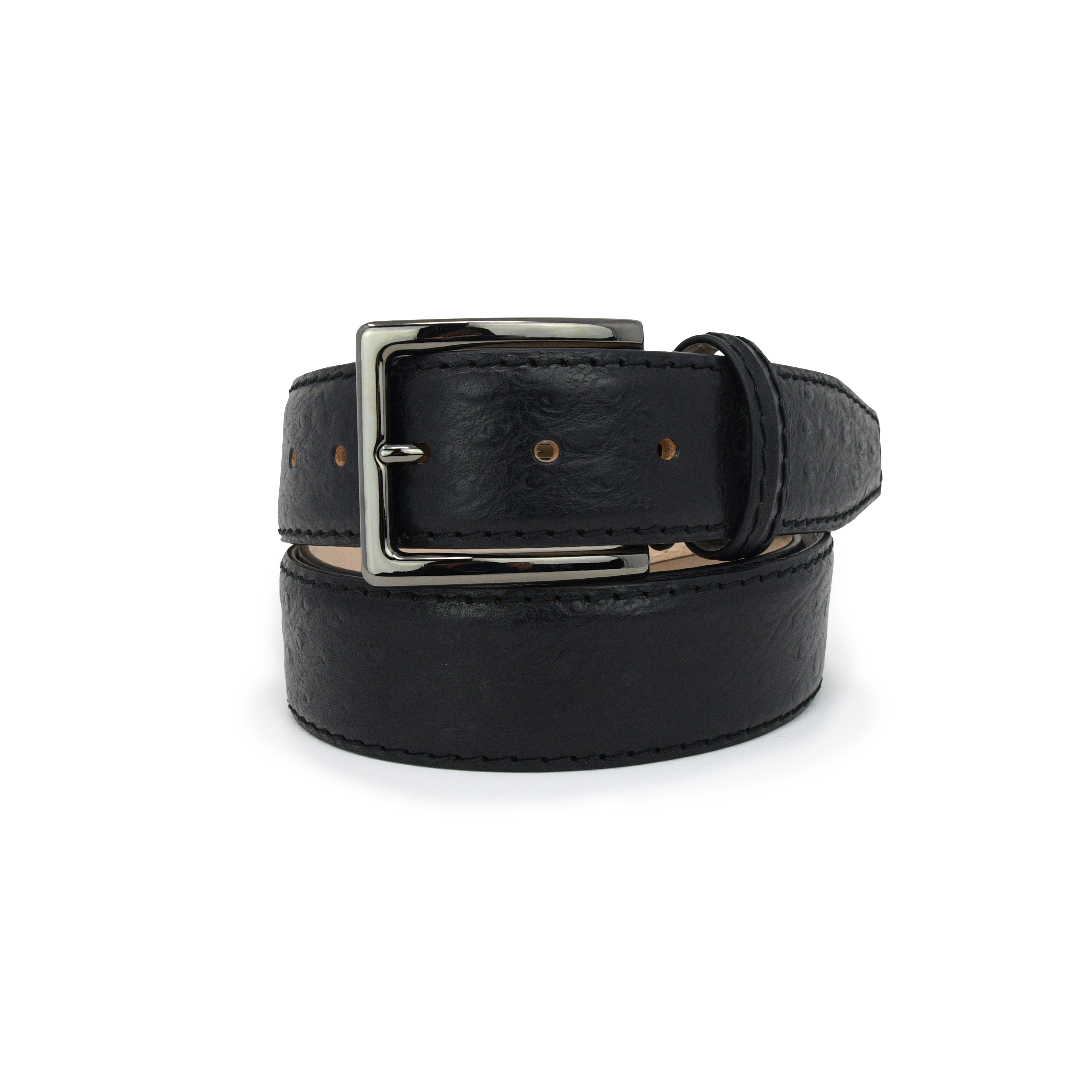 Black Genuine Suede Leather Belt | Mens Leather Goods | Roger Ximenez Cobalt / 40 / 40mm